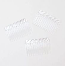 Pack of 12 Clear 7cm Plastic Combs